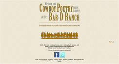 Desktop Screenshot of cowboypoetry.com